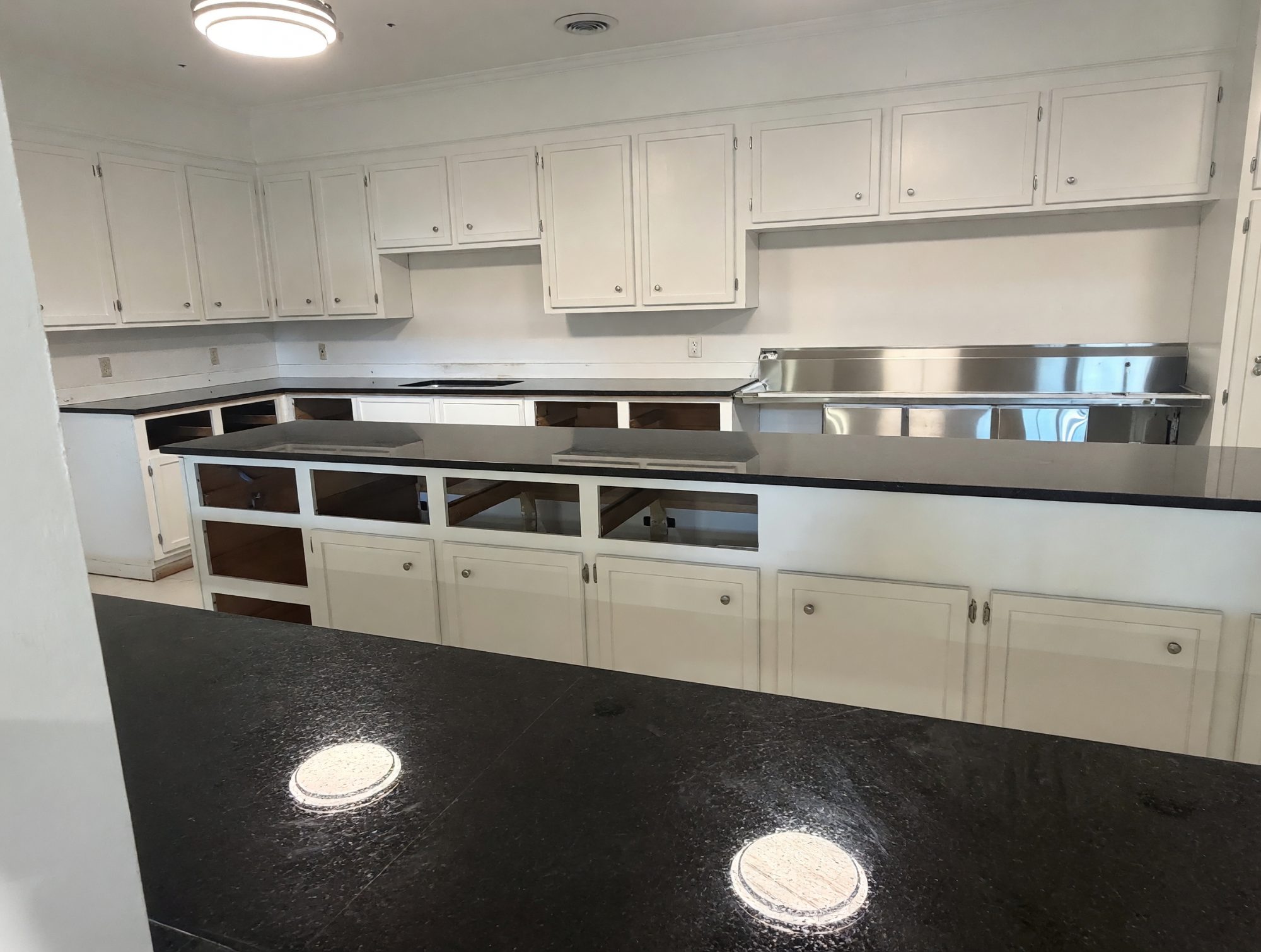 Crossroads Outreach Center kitchen in Black Pearl granite