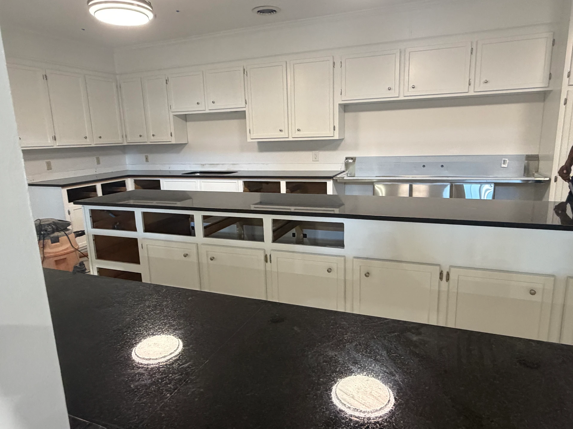 Crossroads Outreach Center kitchen in Black Pearl granite