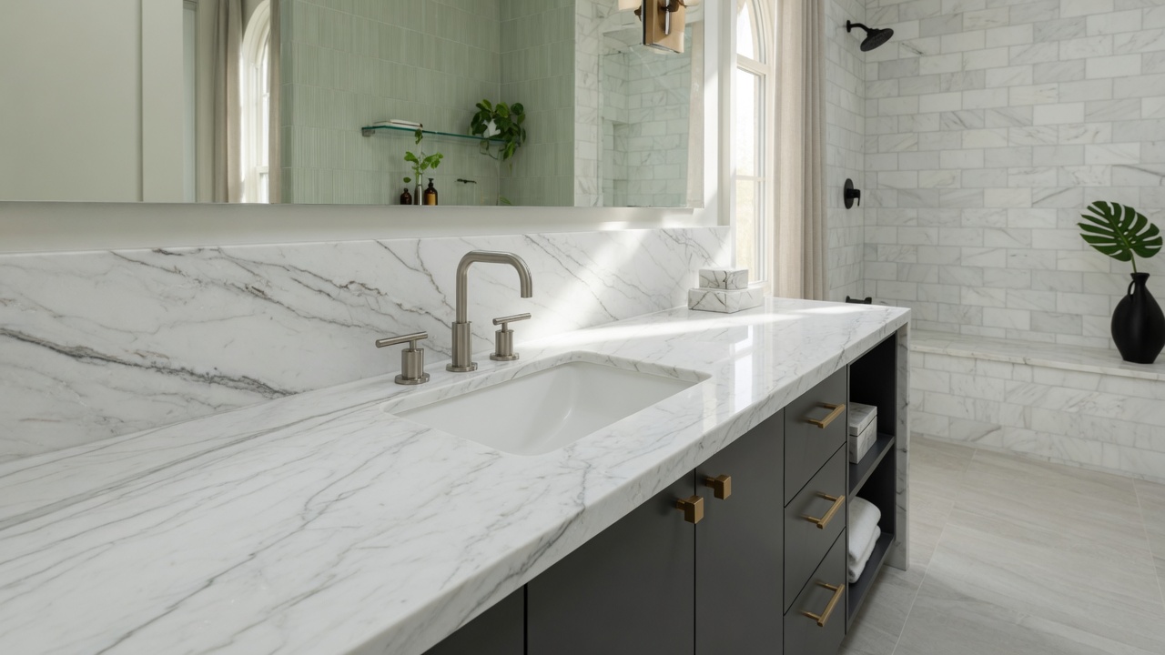 Quartzite bathroom vanities example