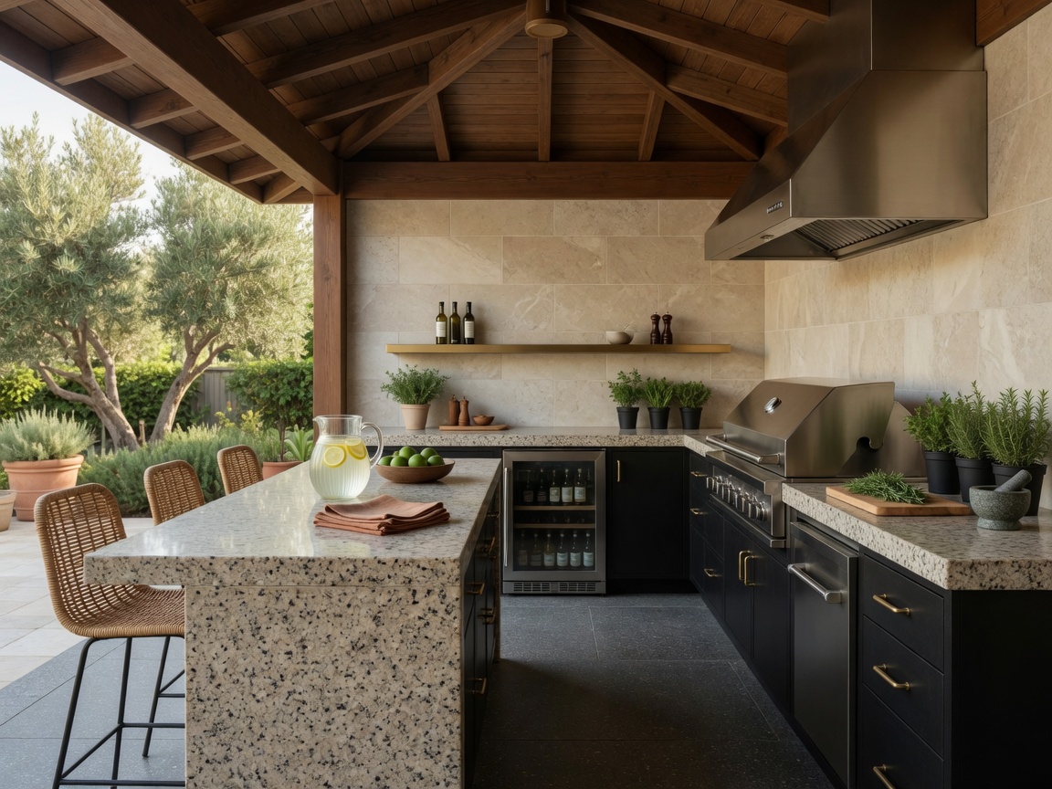 Outdoor kitchen countertops example