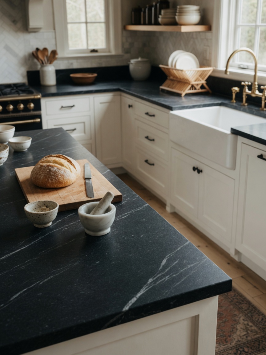 Soapstone kitchen countertops, illustrative example