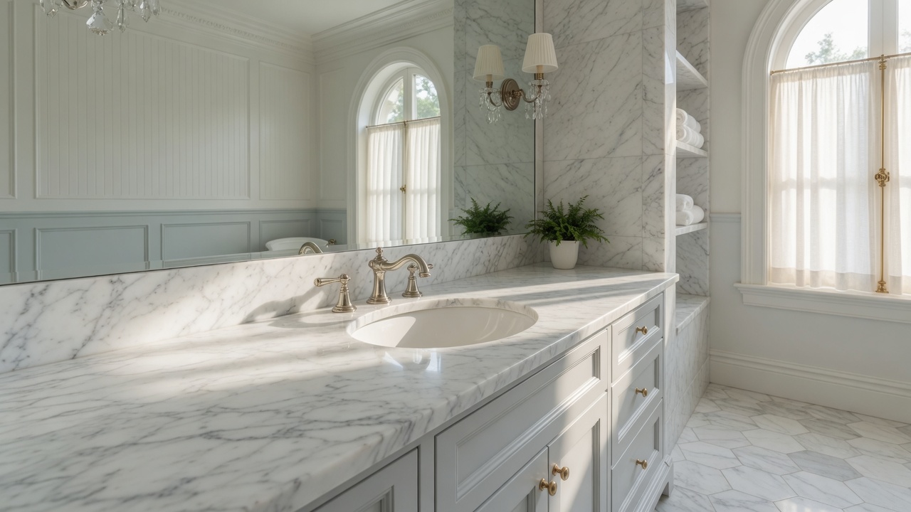 Marble bathroom vanities example